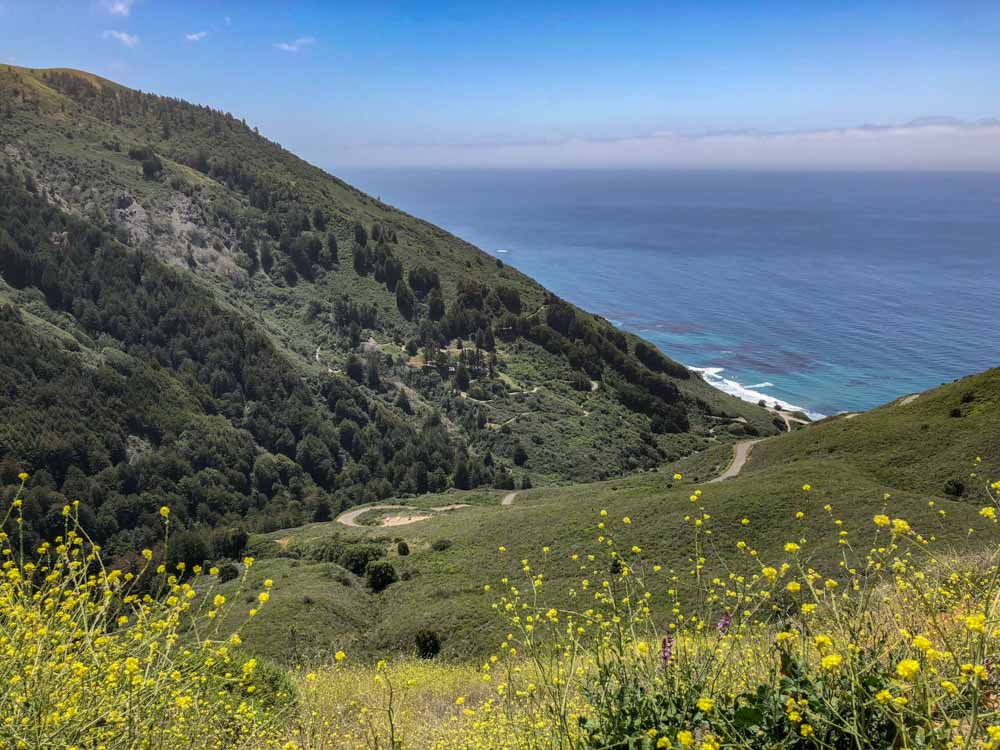 Big Sur Nacimento road. overlooking the ocean