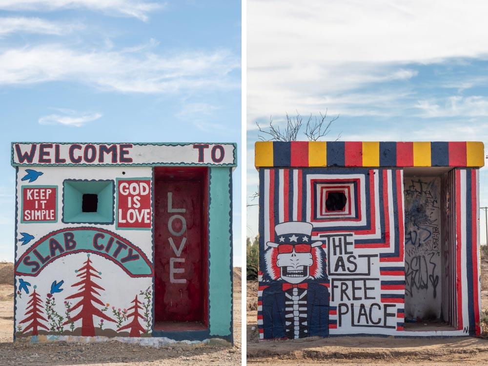 Slab City guard gates mural