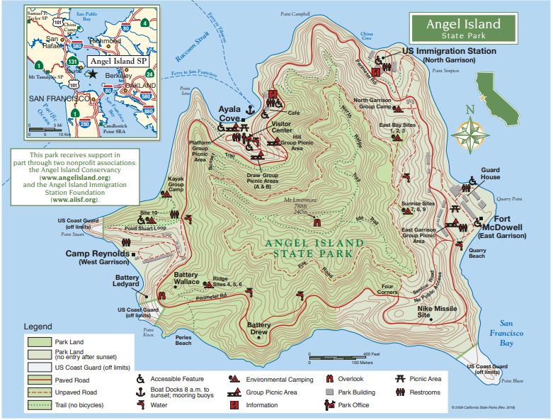 Angel Island State Park Map