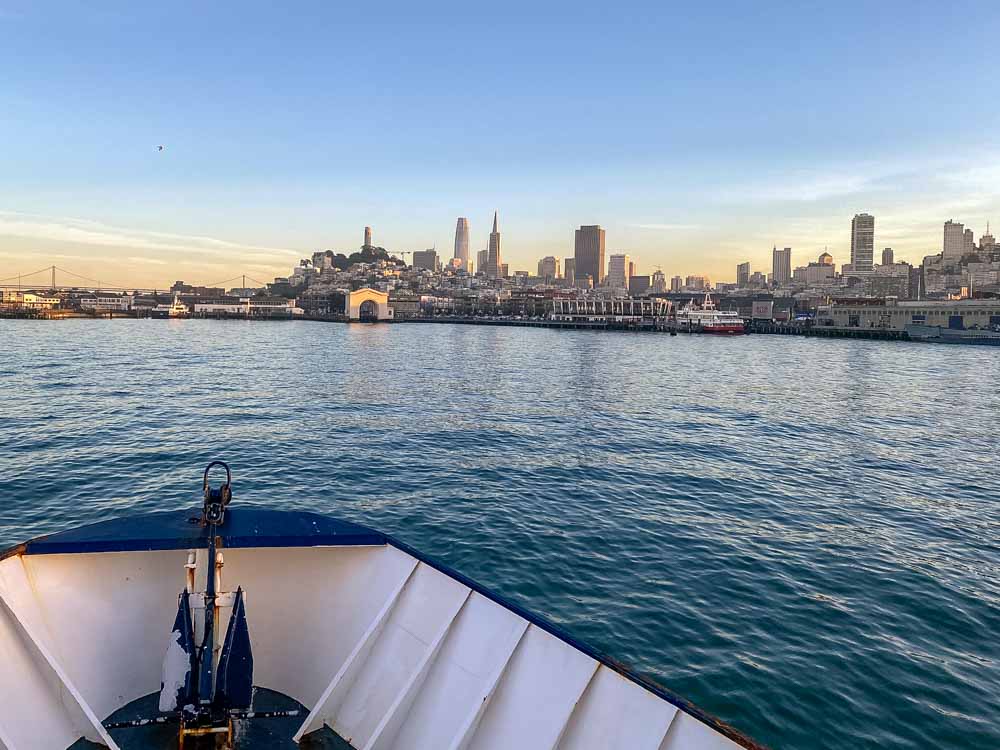 Angel island ferry: San Francisco view