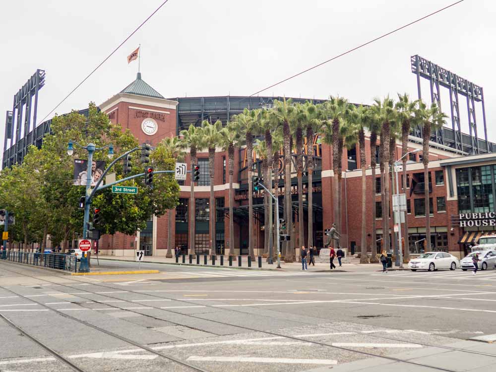 AT&T park Giants Stadium exterior in SF