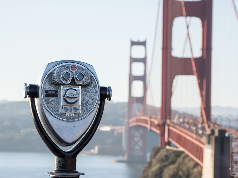 Golden Gate Bridge vizualizări din nord