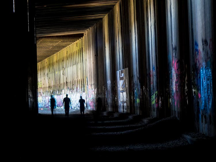 Lake Tahoe Donner Tunnels- tunnel 7 silhouette