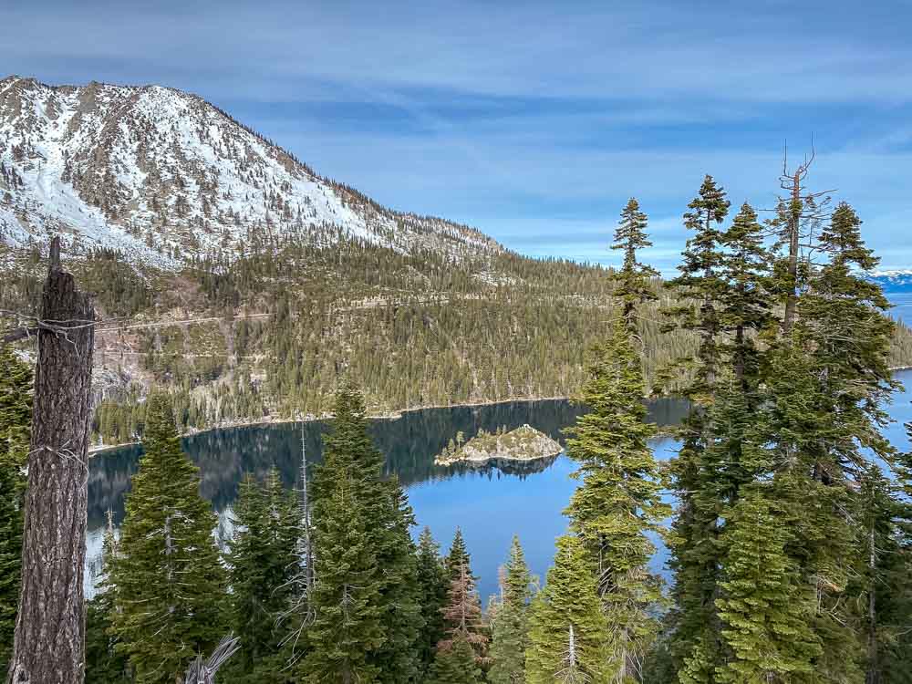 Lake Tahoe Emerald Bay Overlook in winter