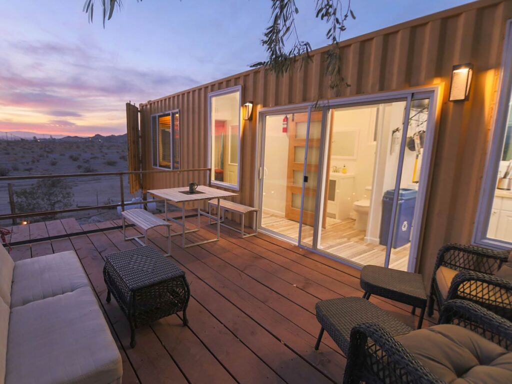 Joshua Tree skybox suite. patio and container