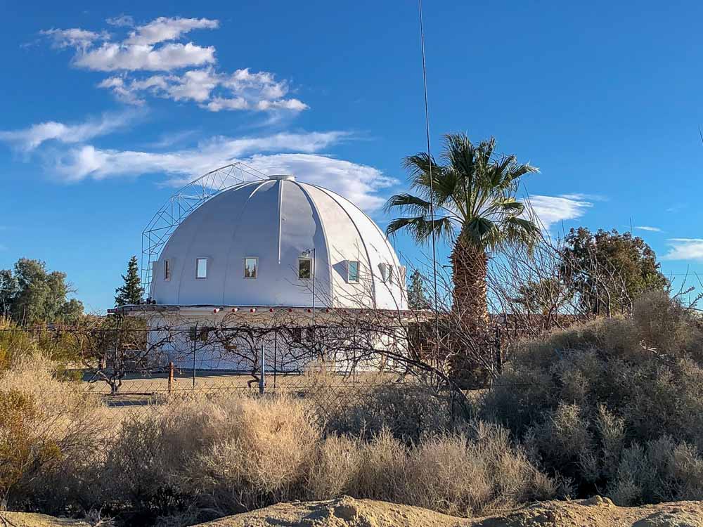 The Integration in Joshua Tree. white domed building