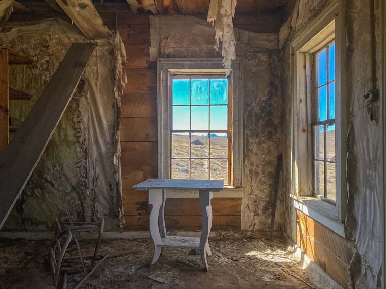 Bodie ghost town house interior