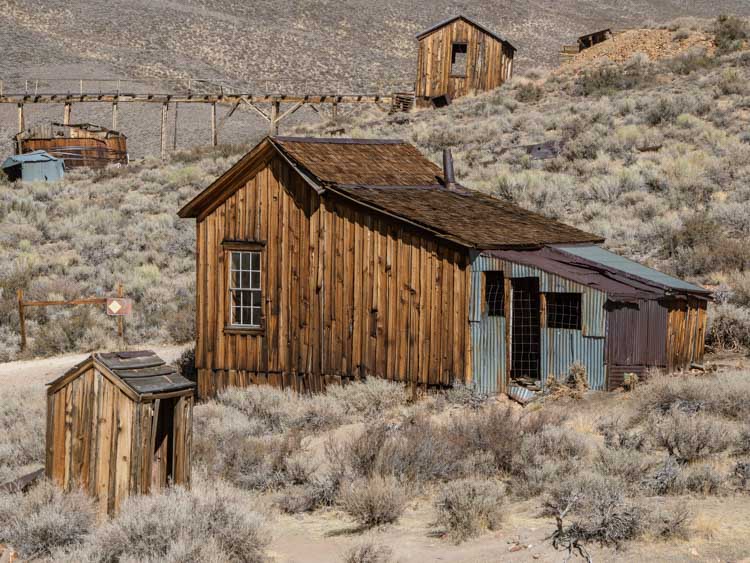 Bodie state park wagon building and shed