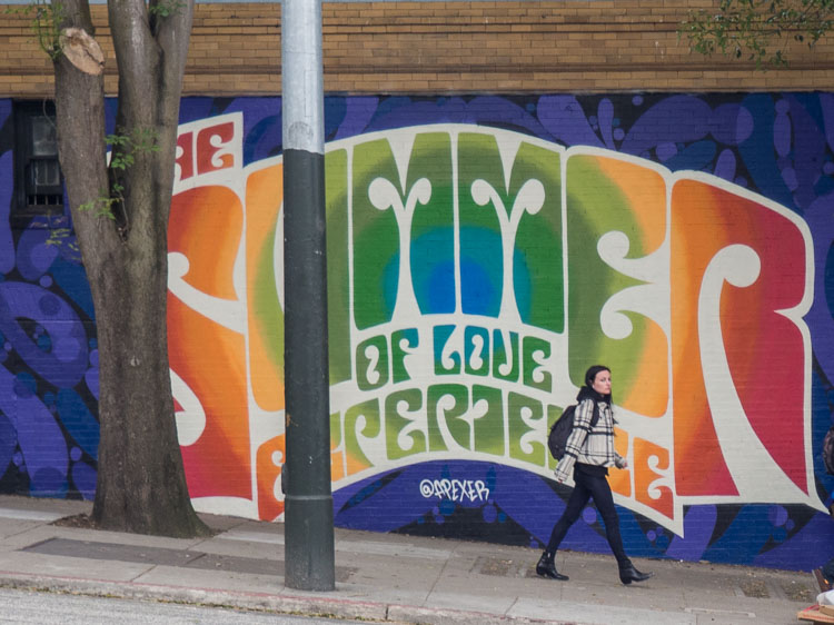 Hippy San Francisco summer of love mural