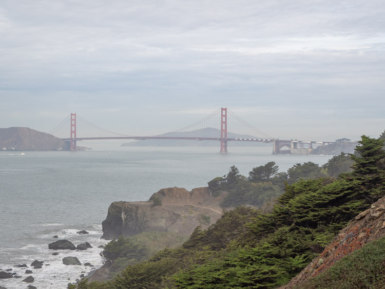 View of Golden Gate Bridge from Lands End