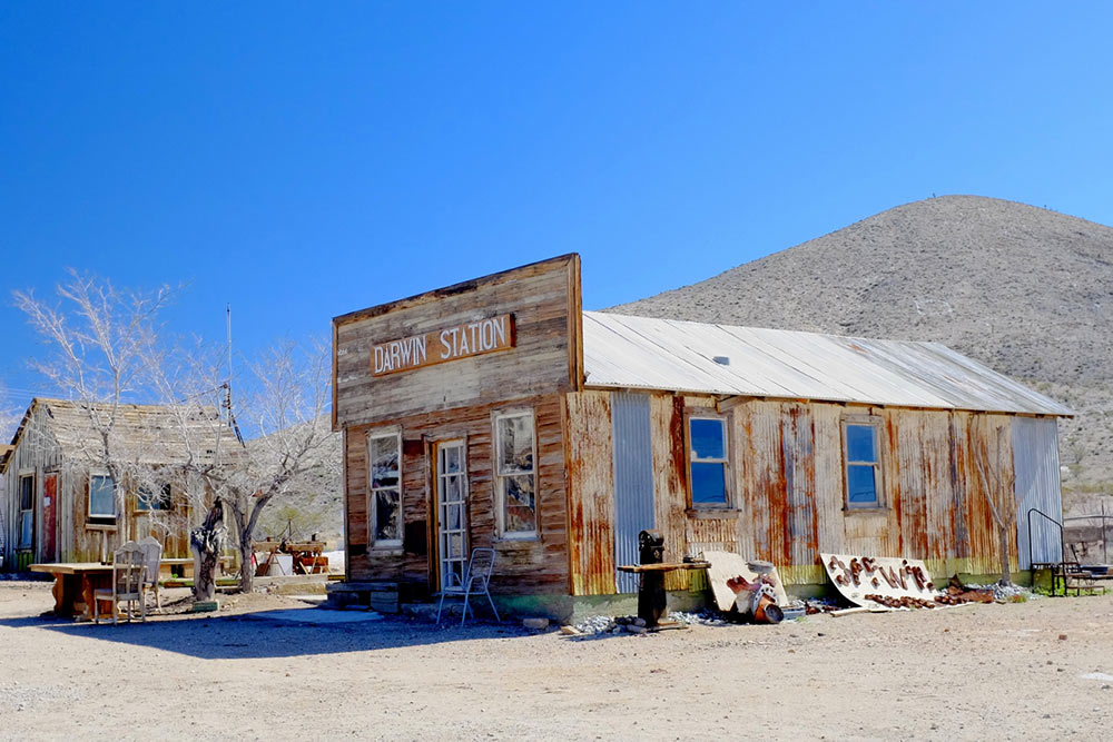 California ghost town of Darwin- abandoned store