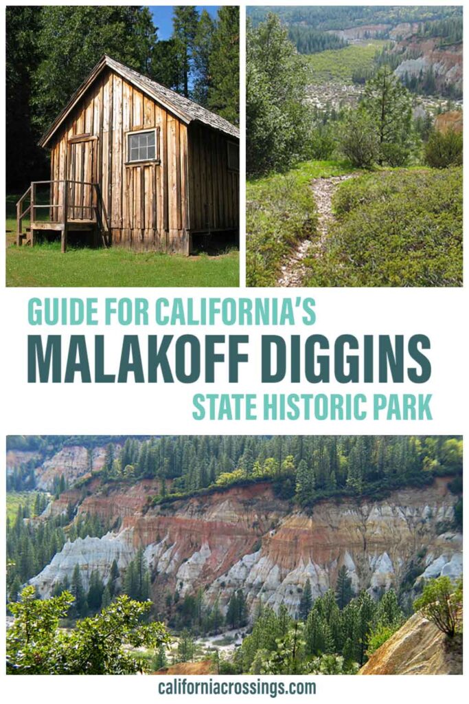Guide for Malakoff Diggins state historic park California. Historic cabin and landscapes