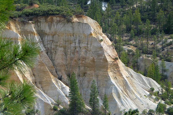 Malakoff Diggins state park terrain cliff and pine trees