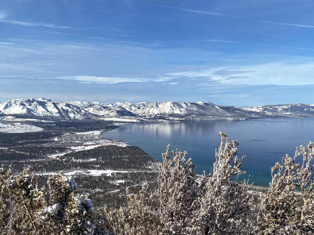 Lake Tahoe in the winter- view of lake from Heavenly