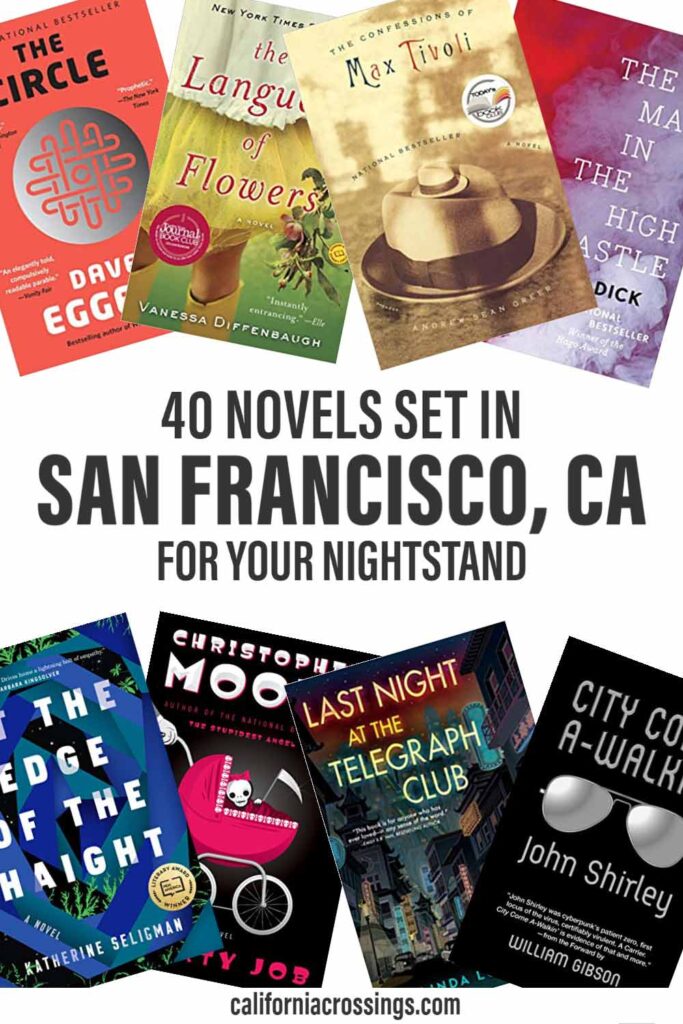 40 novels set in san francisco for your nightstand. stack of books