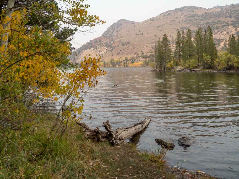 Highway 395 Grant Lake in the fall