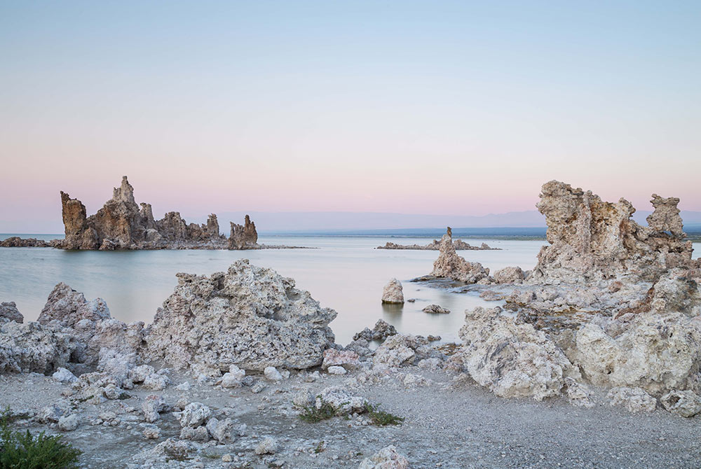 Mono Lake Tufas near Lee Vining CA. limestone spires