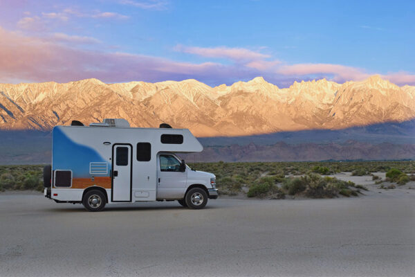 Best Death Valley Campgrounds RV at Sunrise