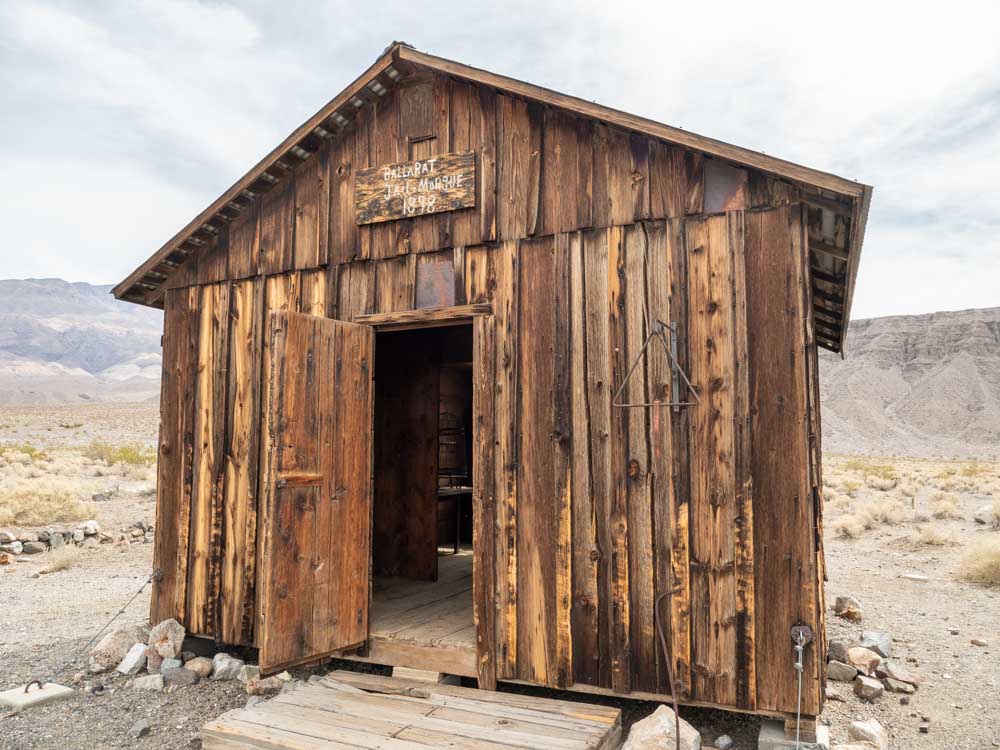 Death Valley Ghost town of Ballarat. abandoned wooden building