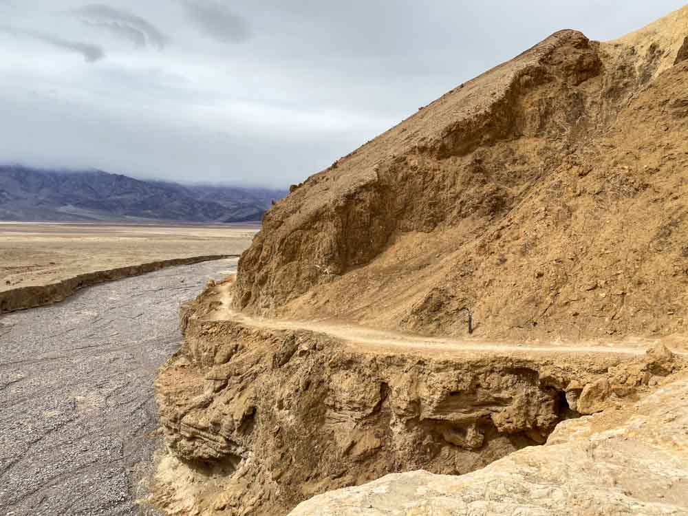 End of Gower Gulch loop hike at Badwater Basin