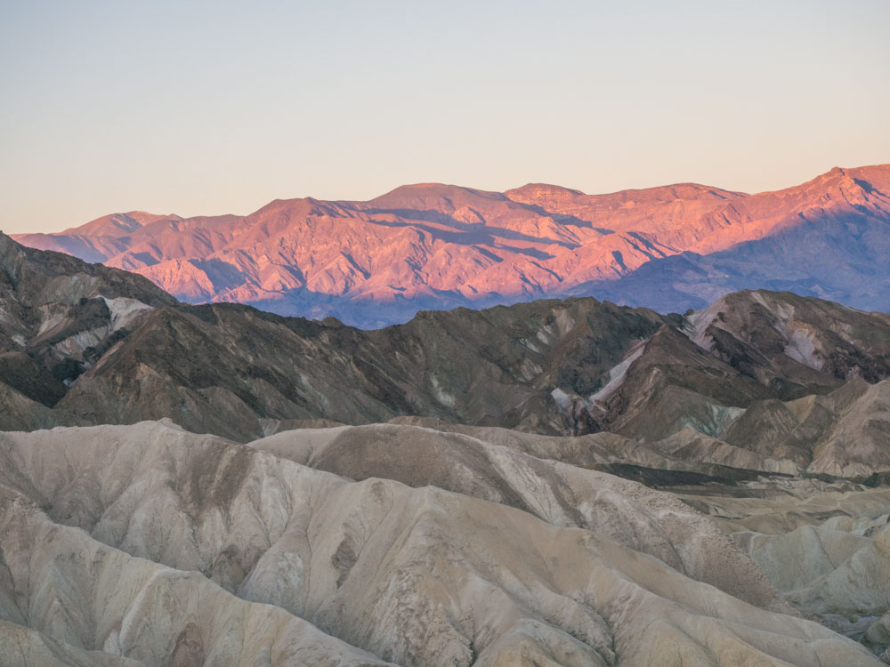 Dawn Death Valley view Zabriskie Point