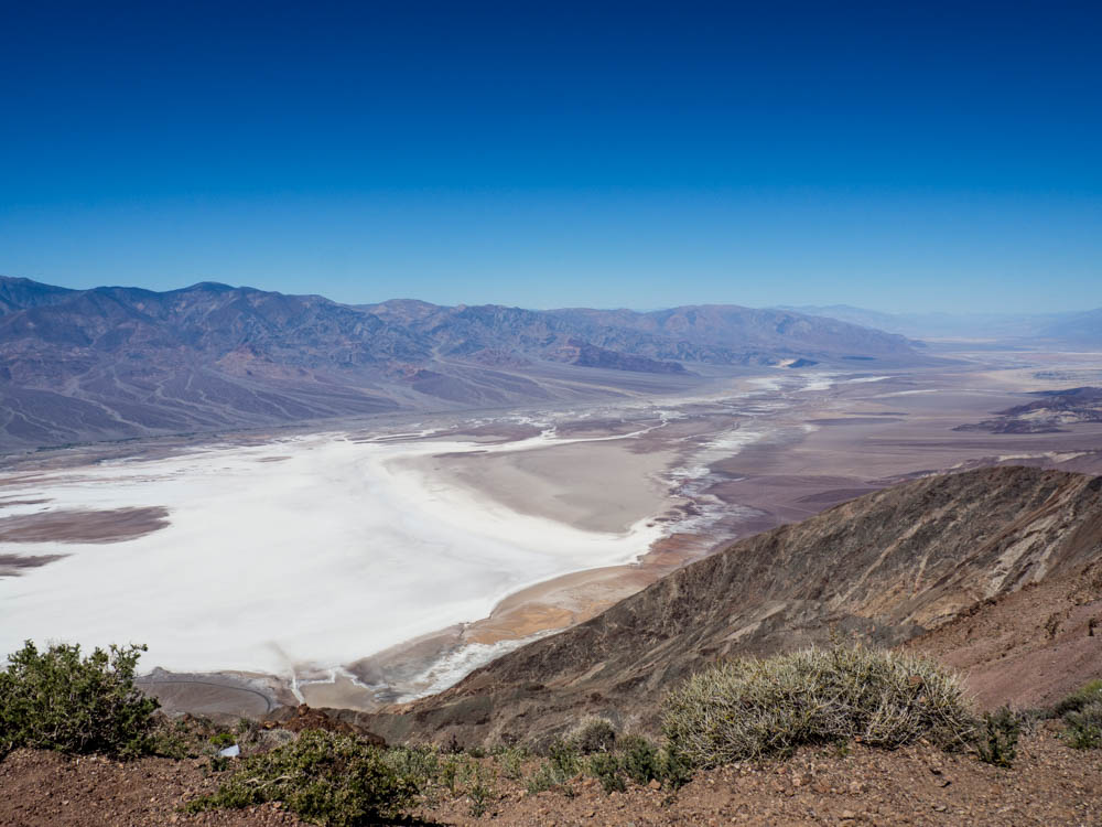 Visit Death Valley for Dante's View. Mountain overlook and valley floor