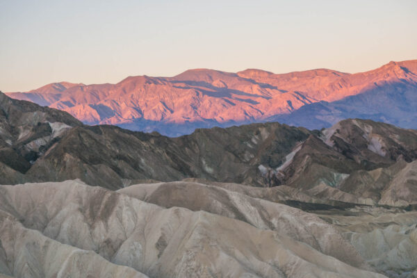 Zabriskie point at dawn in Death Valley WS