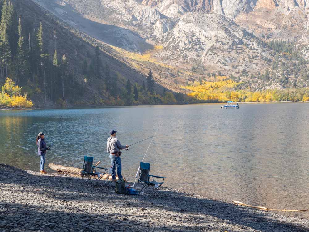 Convict Lake Fishing shoreline