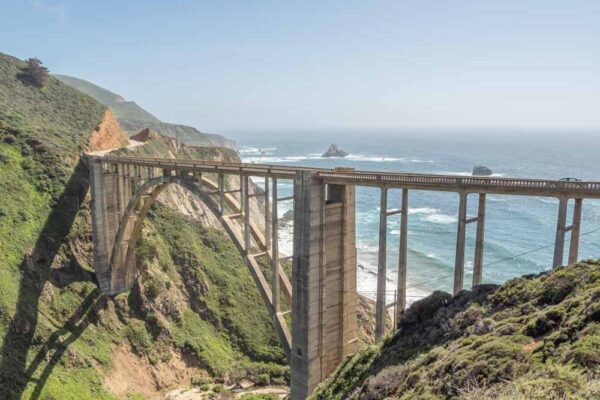 Bixby Bridge Big Sur road trip. art deco bridge