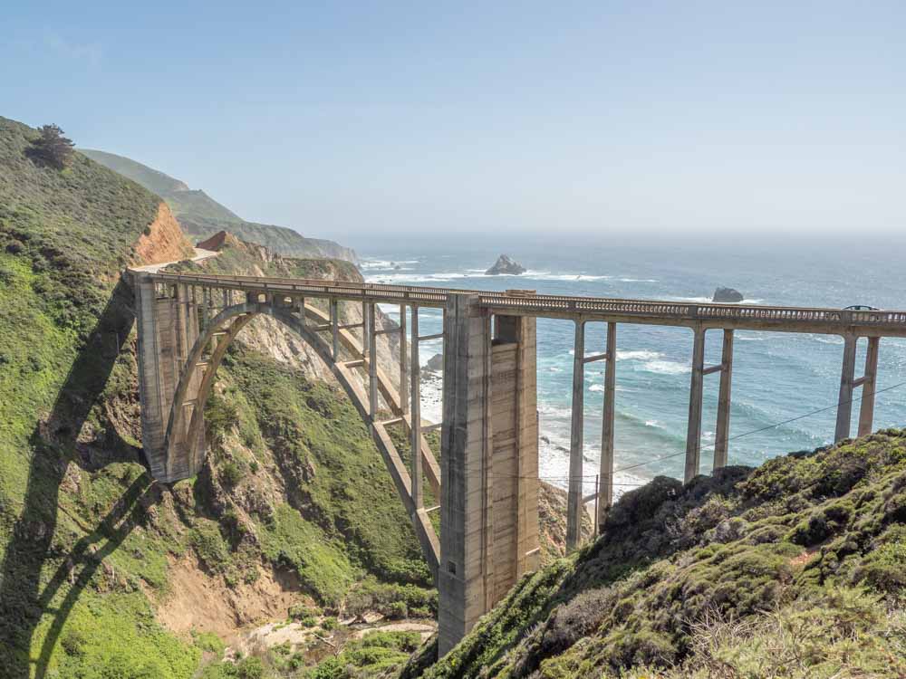 Bixby Bridge Big Sur road trip. art deco bridge