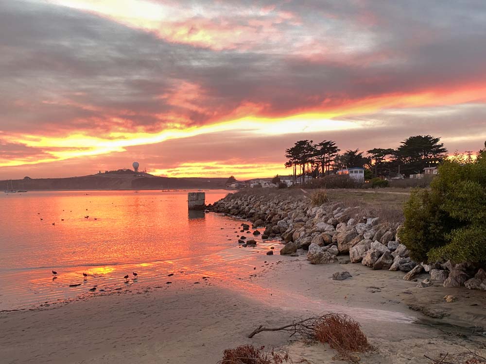 Sunset in Princeton Harbor Northern California