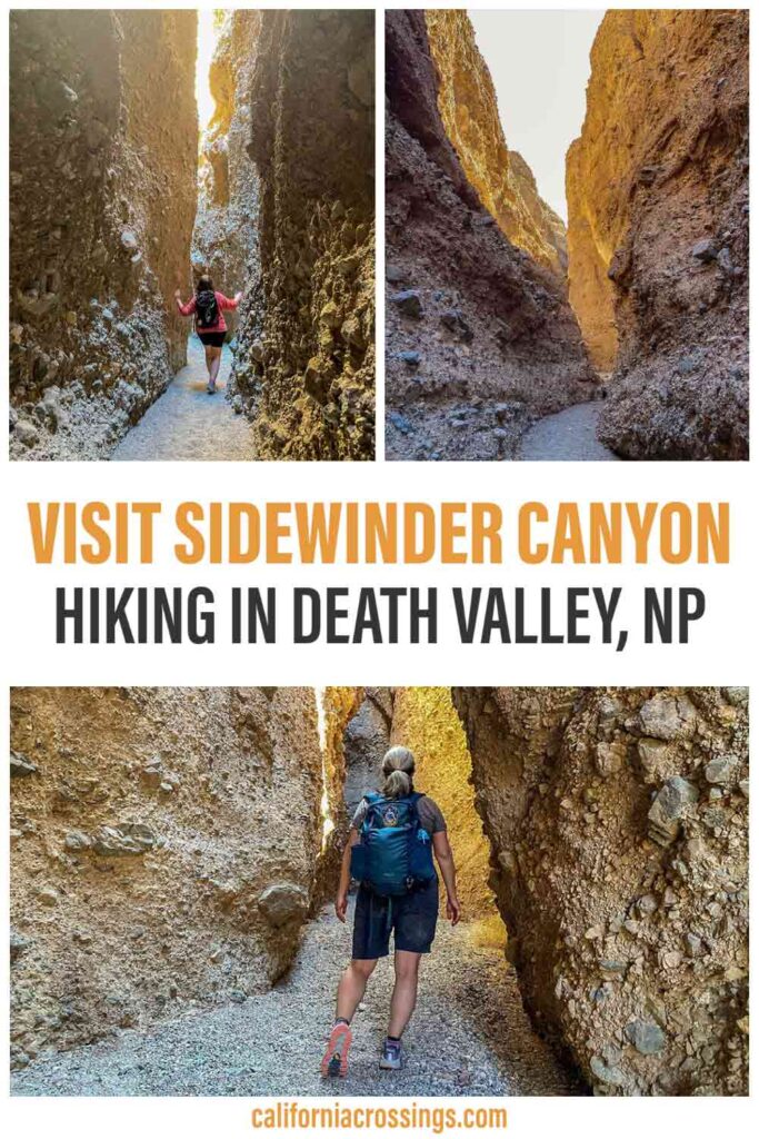 Visit Sidewinder Canyon Death Valley hiking. two women hiking