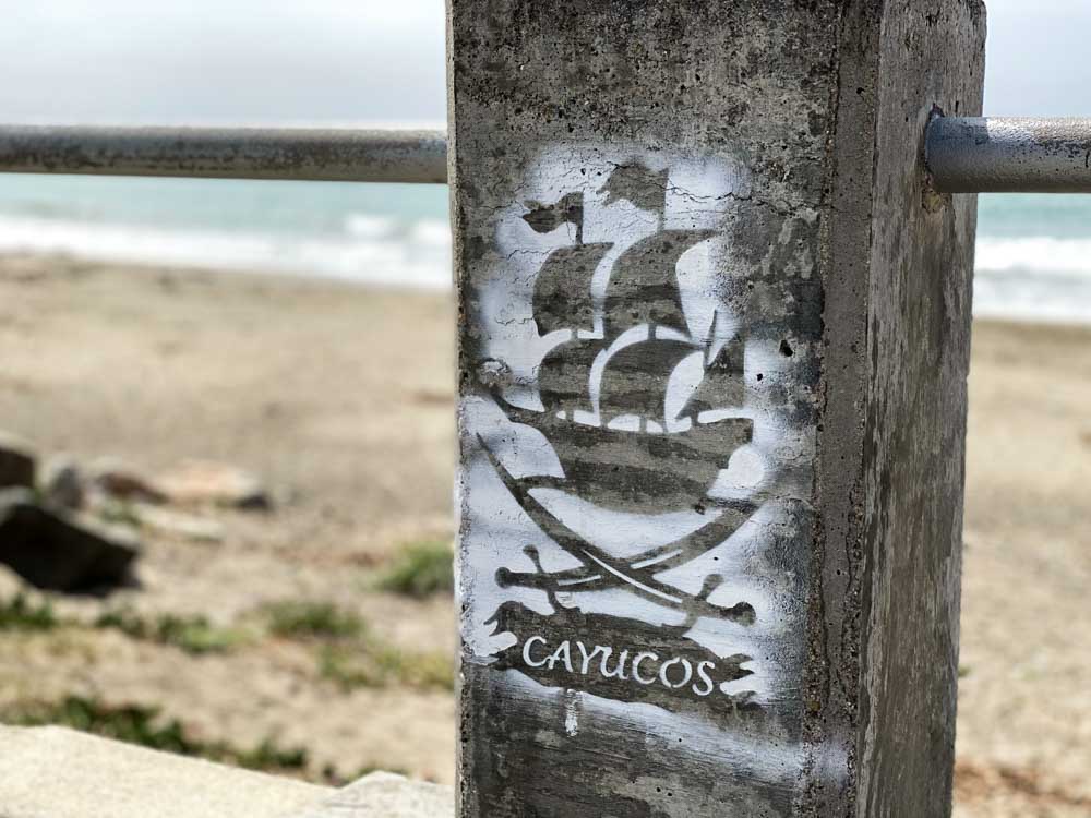 Cayucos beach stencil