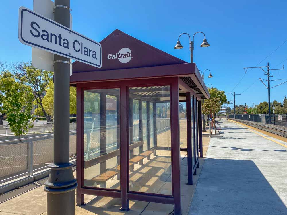 Santa Clara California Caltrain station