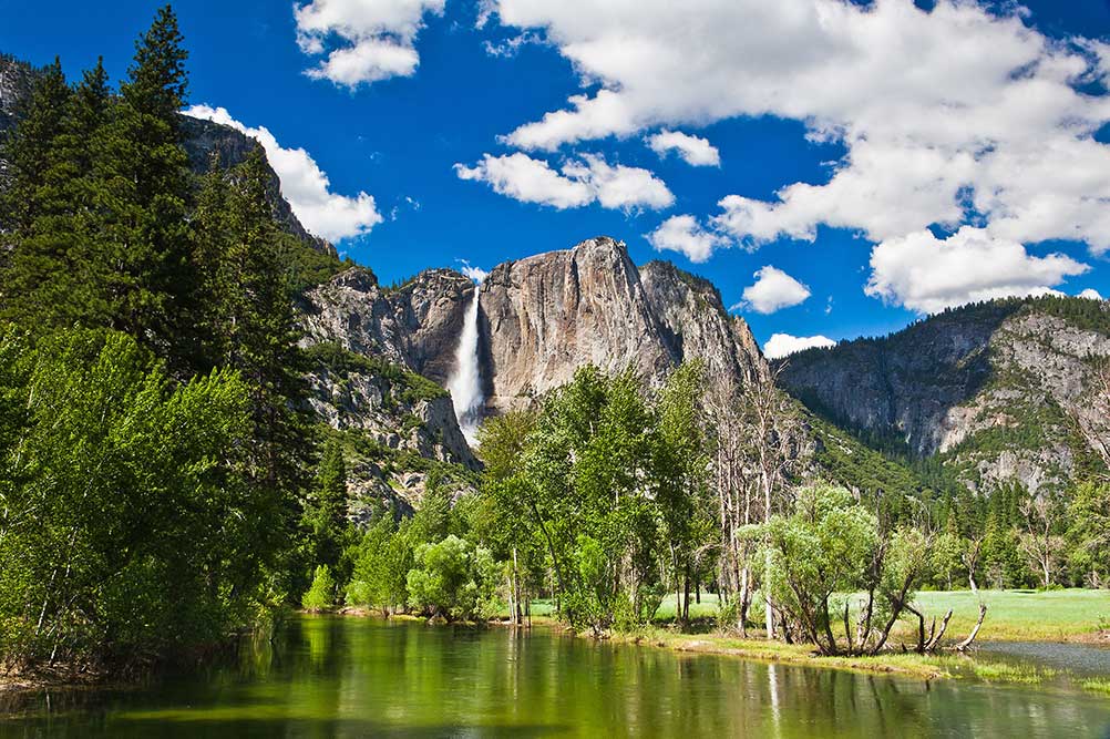 Brude Slør Faller I Yosemite Nasjonalpark 