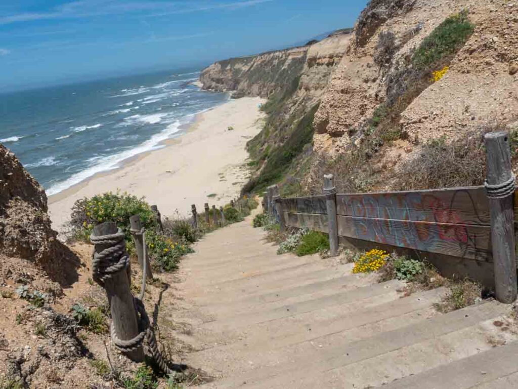 Steps to Cowell Beach Half Moon Bay