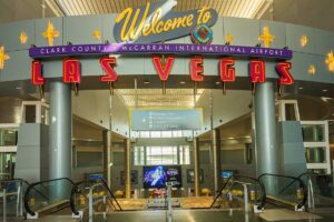 Las Vegas McClarran Airport welcome sign