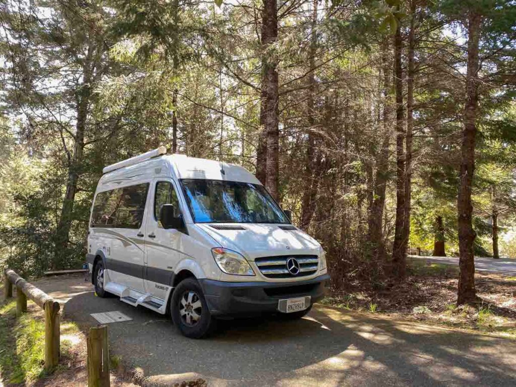 Lower Woodside campground at Salt Point SP