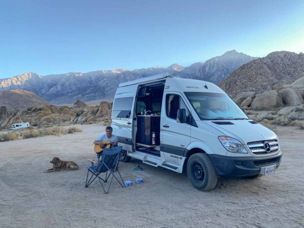 Sprinter Van boondocking Alabama Hills