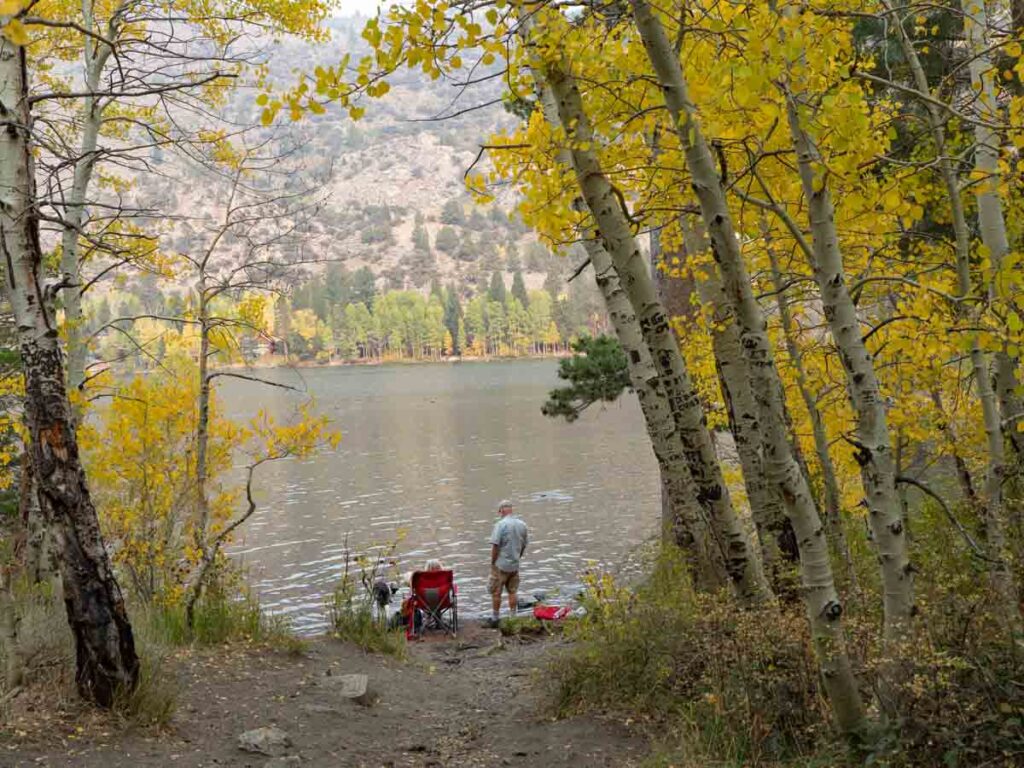 Gull Lake on the June Lake Loop fall leaves