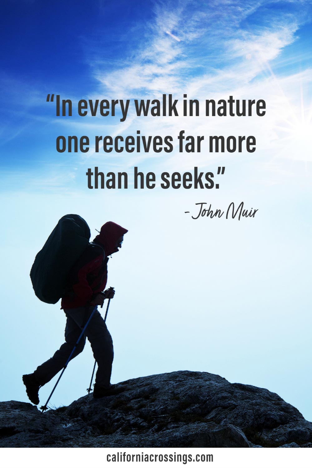 John Muir quote on walking in nature