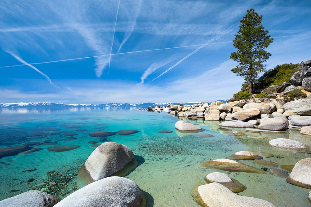 Lake Tahoe shoreline and rocks