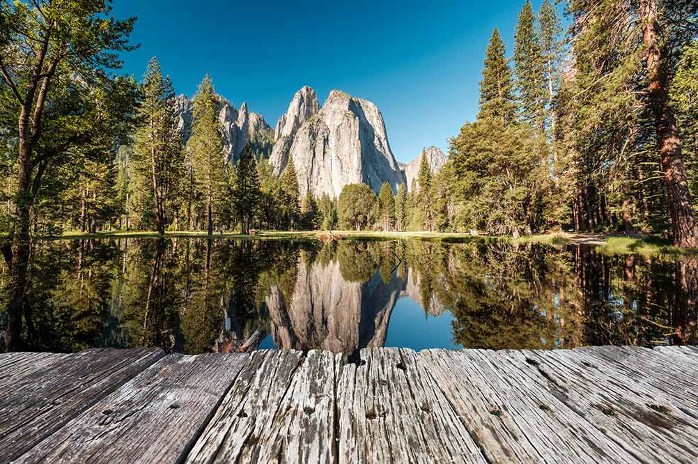 SF to Yosemite Cathedral Rocks Merced River