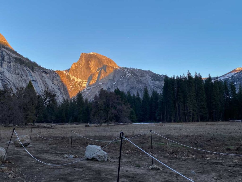 Half Dome at sunset