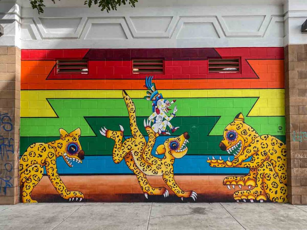 Chicano Park Aztec Mexikota mural
