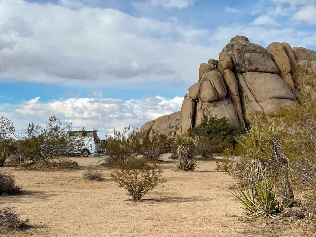 White Tank campground Joshua Tree with rocks