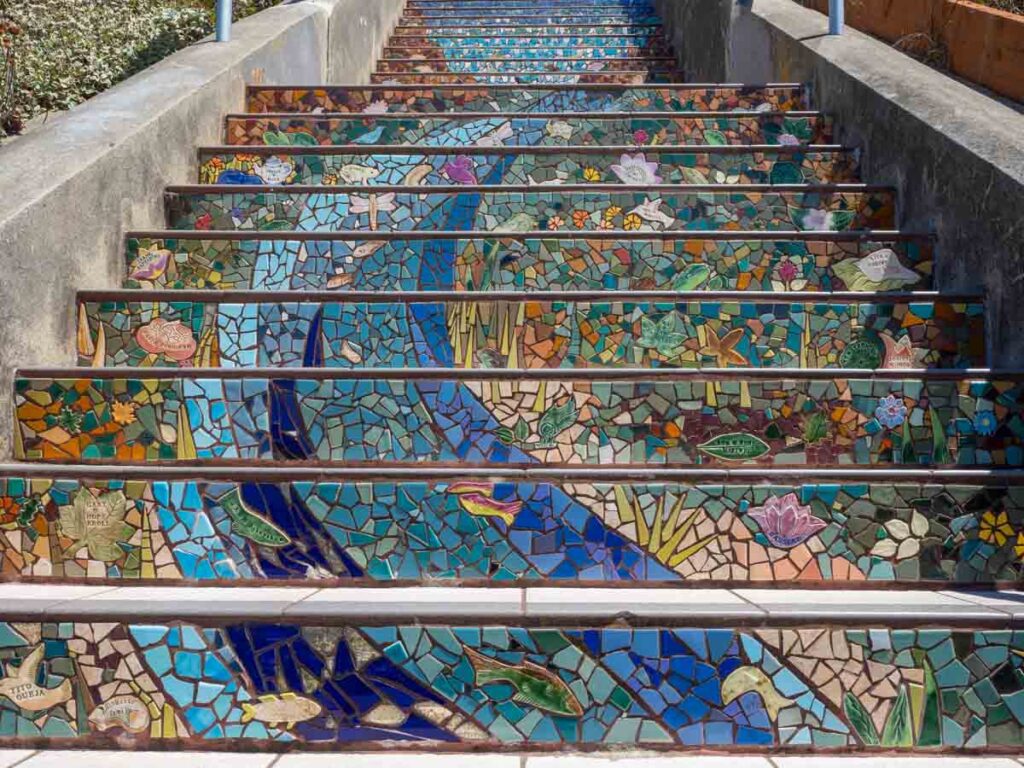 Mosaic steps SF: 16th street mosaic steps