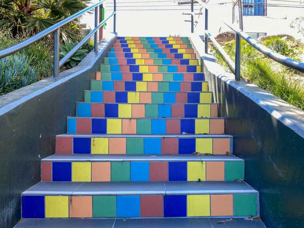 Thompkin street tiled steps in SF