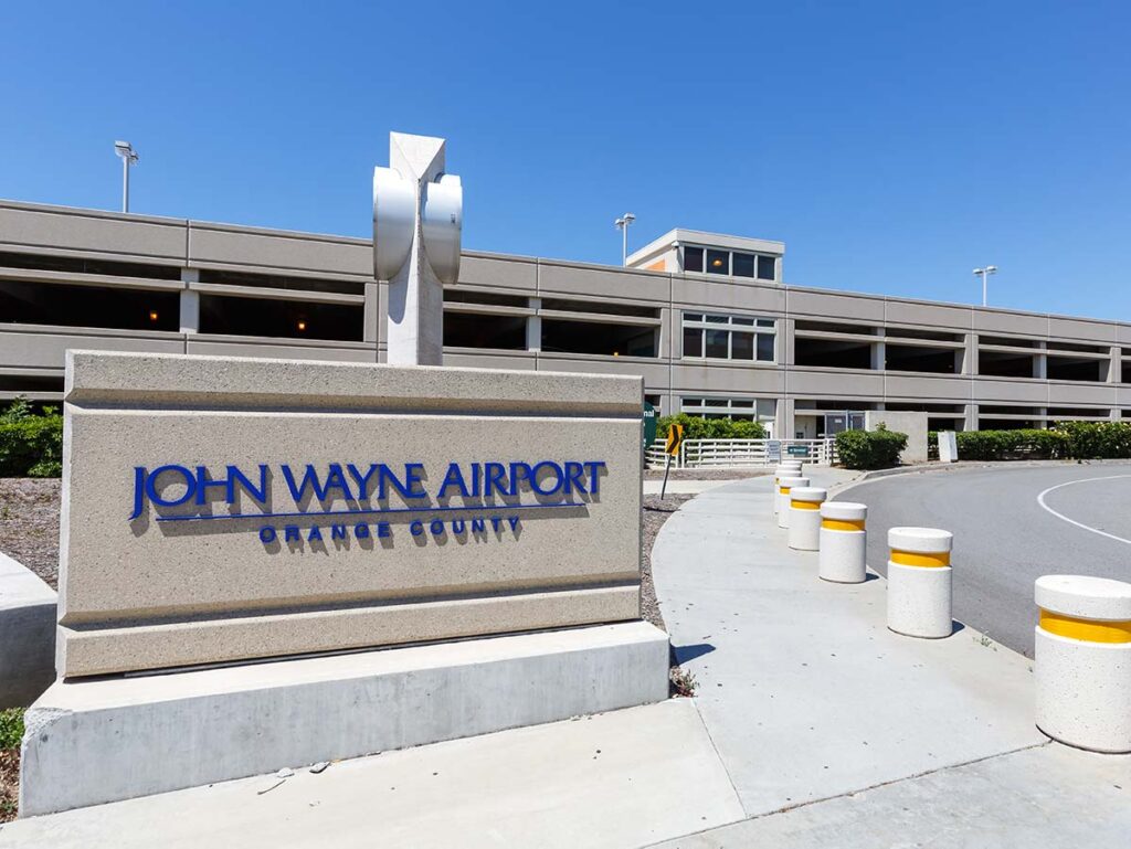 Santa Ana John Wayne SNA airport sign