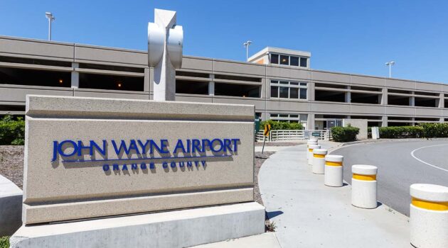 Santa Ana John Wayne SNA airport sign
